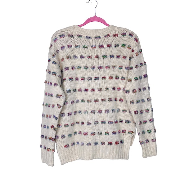 Moth by Anthropologie Metallic Check Sweater Size XS - Picture 7 of 14